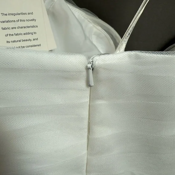 NWT Vera Wang White Wedding Dress Plus Size 18W Strapless Tulle Short Bridal - Picture 10 of 16